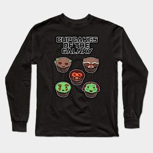 Superhero Inspired Muffins Cute Kawaii Food Dessert for Foodies Long Sleeve T-Shirt